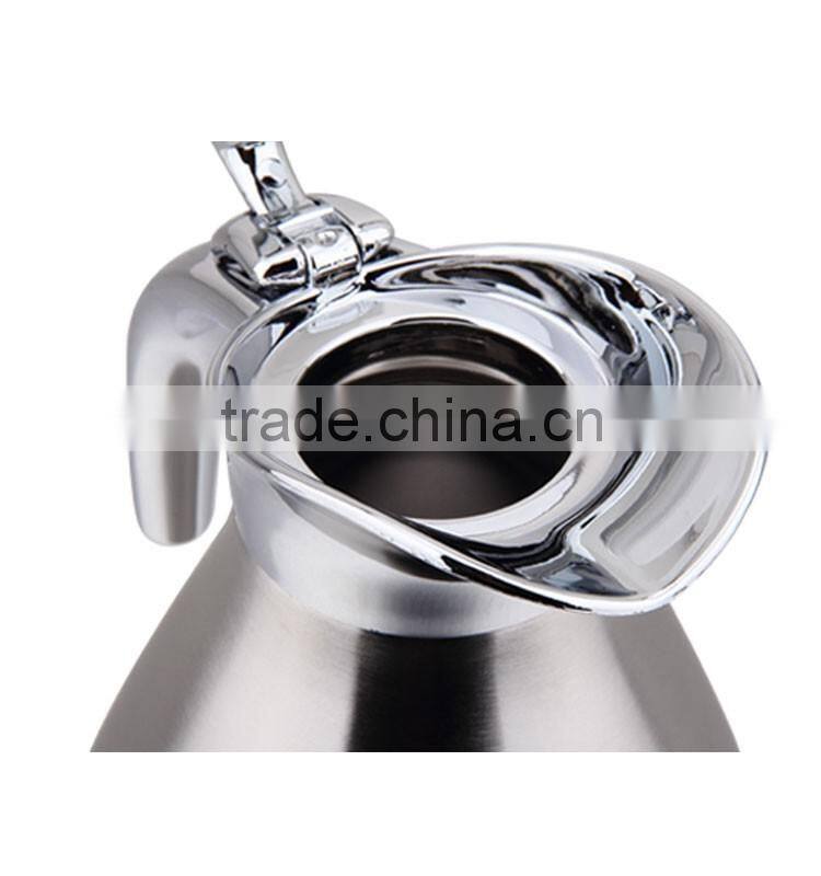 hot sale double wall 1.0L/1.5L/2.0L stainless steel thermos tea coffee pot