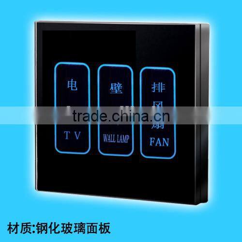 New design Intelligent touch screen switch 3 gang