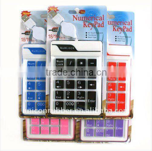 18 keys silicone mini numberic keyboard