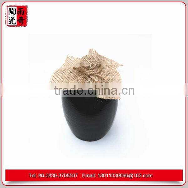 chinese ancient black porcelain jar for liquor storage