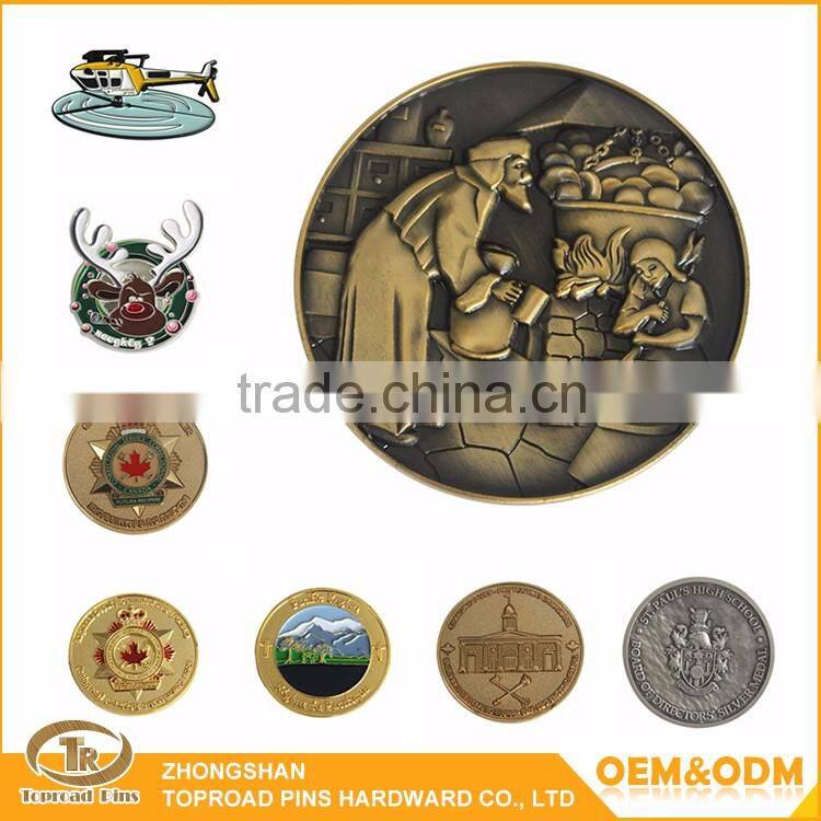 Metal Souvenir Custom Gold Plated Special Design United Navy challenge coin