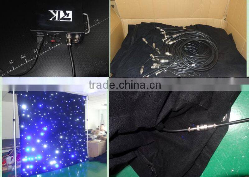 Manufacturer Outdoor Decorative star curtain fiber optic curtain light