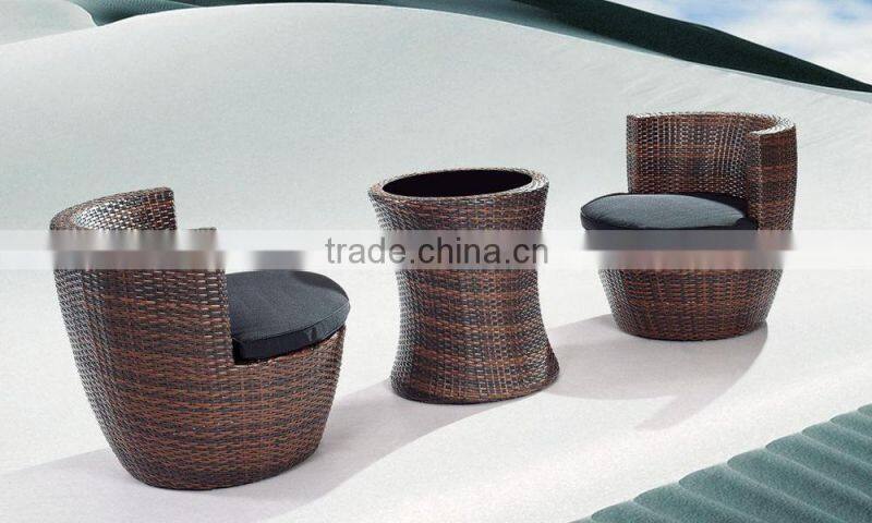 Synthetic rattan coffee table set resort and hotel furniture