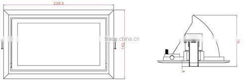 40W Customize rectangle COB 45 degree rotated shop downlight