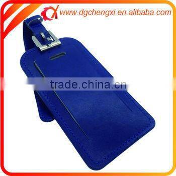 Navy Blue Genuine Leather ID Golf Luggage bag Tags