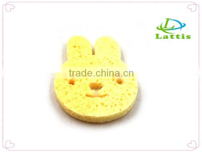 Natural kids baby cartoon shape bath cellulose sponge