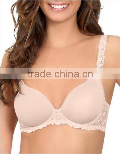 2014 new arrival ladies underwear padded lace bra