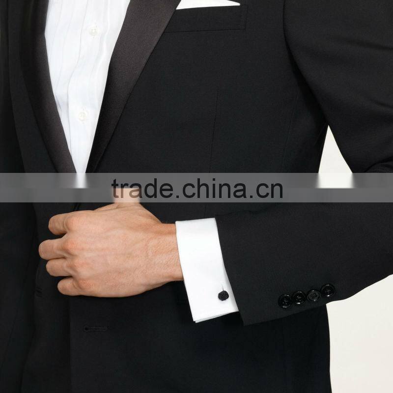 2014 Top Quality black satin lapel suits & tuxedo