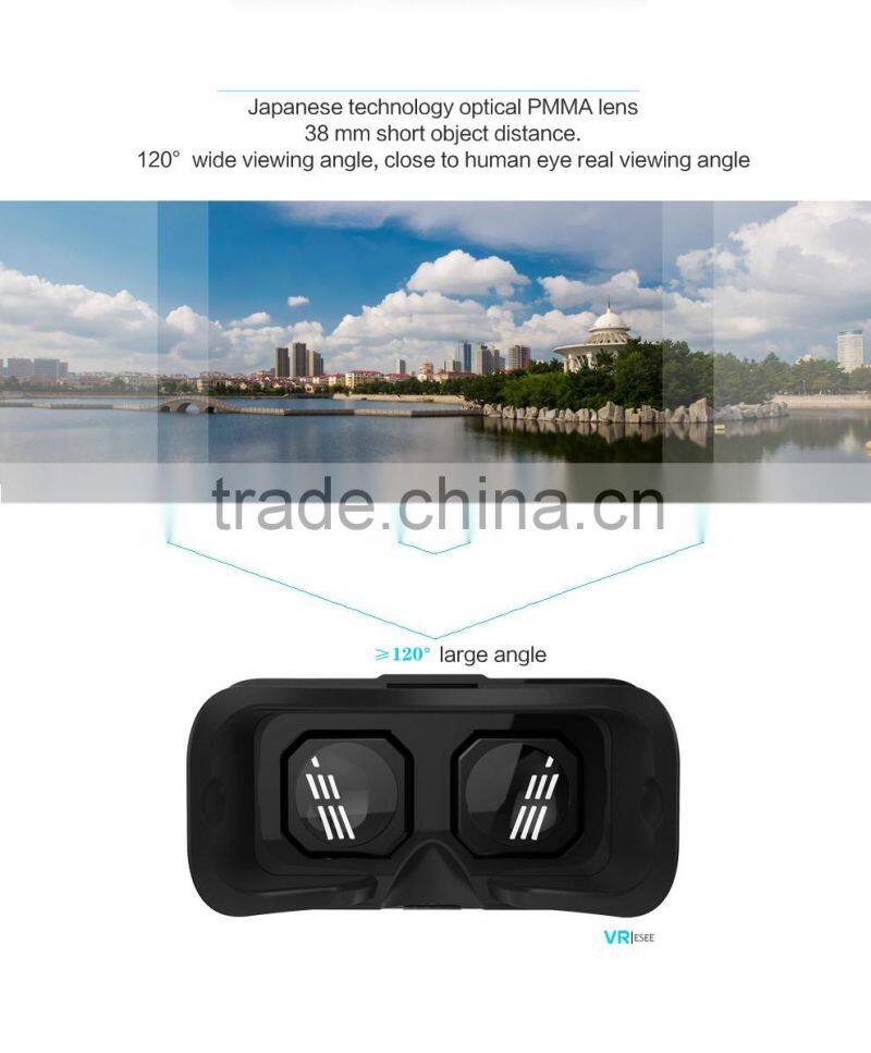 2016 Online New Product VR Case VR ESEE Virtual Reality Glasses Mini 3D Glasses Headset 360 HD Video Movie Game