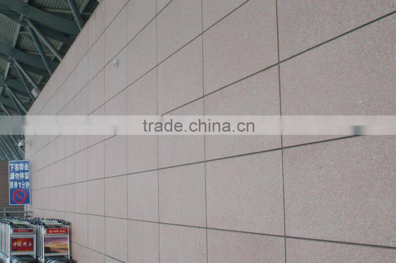 Pink granite flamed wall stone