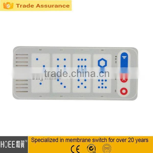china professional flat membrane switches custom keyboard
