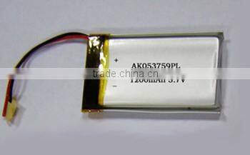 053759 ploymer battery pack power storage 3.7v 1200mah