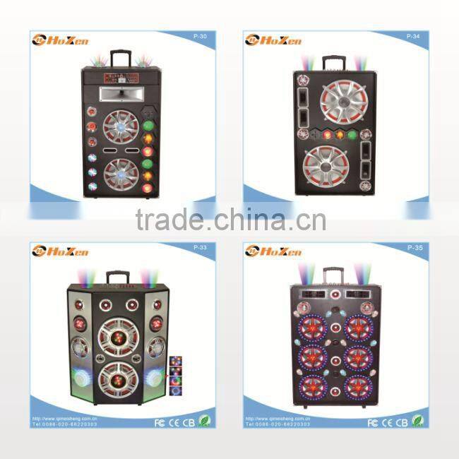 2014 new rechargeable portable speaker with wireless MIC, bluetooth ,USB,TF card ,FM radio L-105