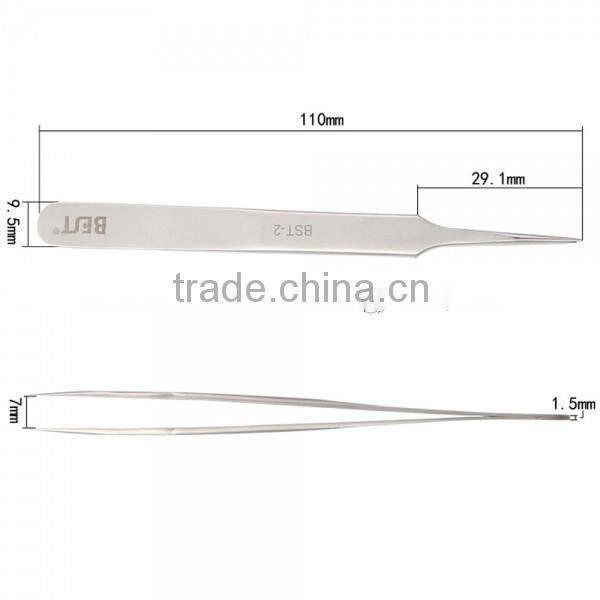 BST-4 Highly Precise Fine Point Straight Tweezer Stainless Steel