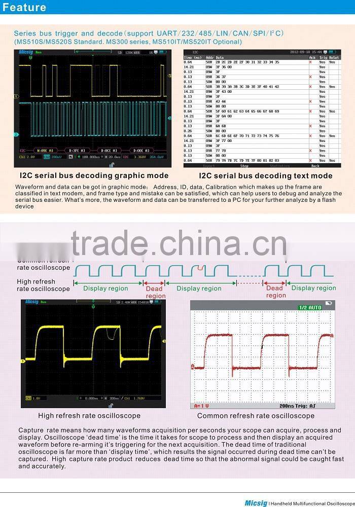 Micsig MS320IThandheld digital storage oscilloscope portable for automotive