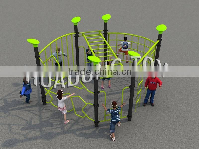 Outdoor children climb amusement park kids tunnel