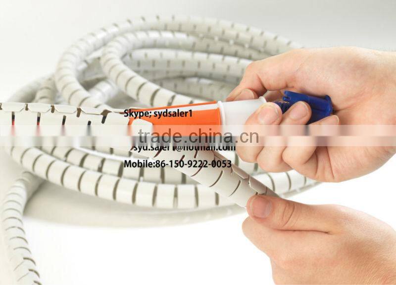 Plastic PE PVC PP HDPE cable management wrap / cable zipper / cable tube / cable channel making machine extrusion line