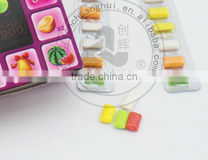 Colourful Fruit Flavour Sour Bubble Gum