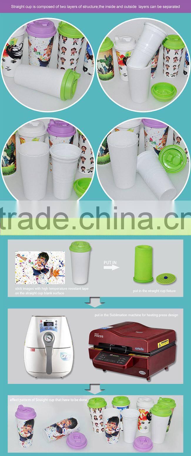 Sublimation Plastic Water Bottle Mug Sublimation