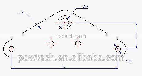 Hot dip galvanized steel 5 holes yoke plate