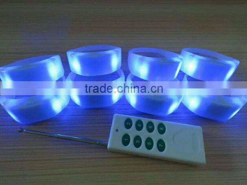 Wholesale Custom Remote Control LED Flashing Bracelet, Silicone LED Light Wristband