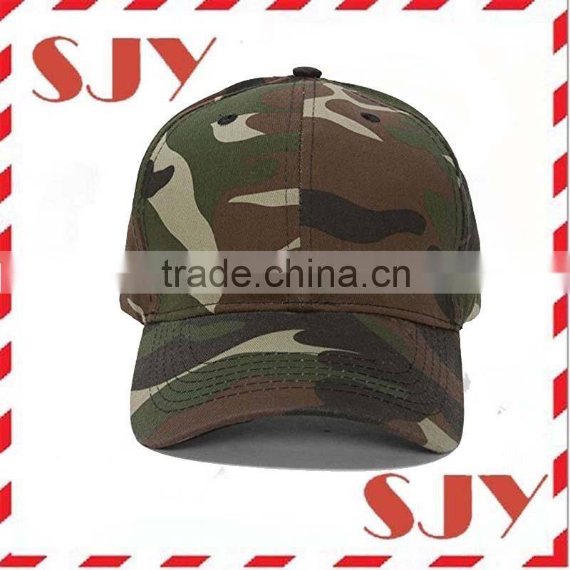 6 panle custom distressed blank camo hats camo baseball cap
