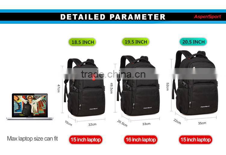 Fashion water resistant strong laptop backpack bag for new products 2016
