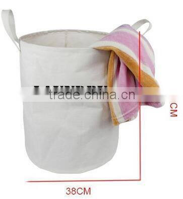 Fashion design folding bag polyester laundry baskets with handles