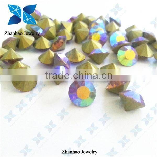 Light Amethyst AB Colored Point back Chaton Rhinestone