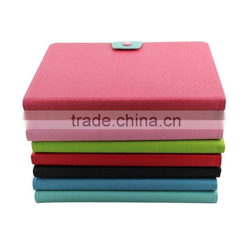 Classical Design Contrast Color Leather Wallet Case For iPad Air