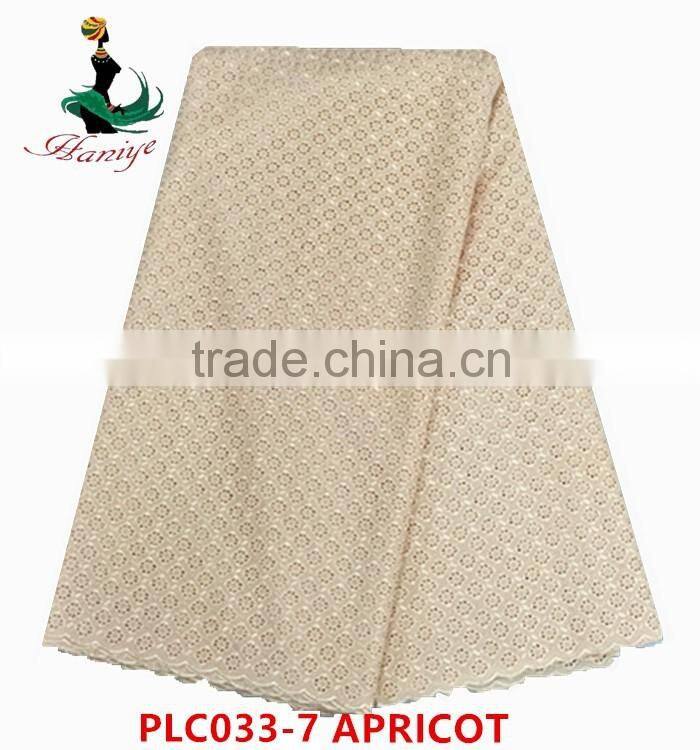 Haniye 2016/PLC033 top qualitycotton polish lace hot selling cheap price for man dress swiss voile lace polish cotton lace