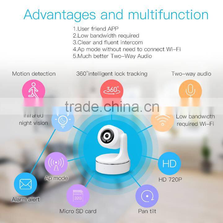 HOT !!! HD 720P ir ptz mini smart robot wifi ir ip camera