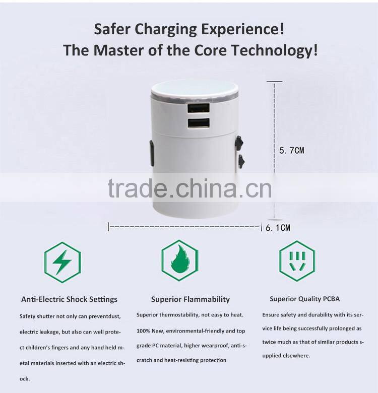 JS-W006 US Power Adapter plug for macbook Shucko Grounded Universal Adapter Plug Electrical plug