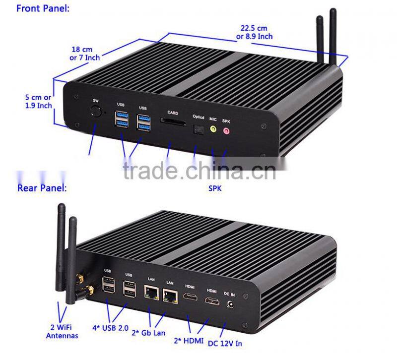 Intel NUC Fanless Computer Core i7 Win 8 intel atom gaming mini pc