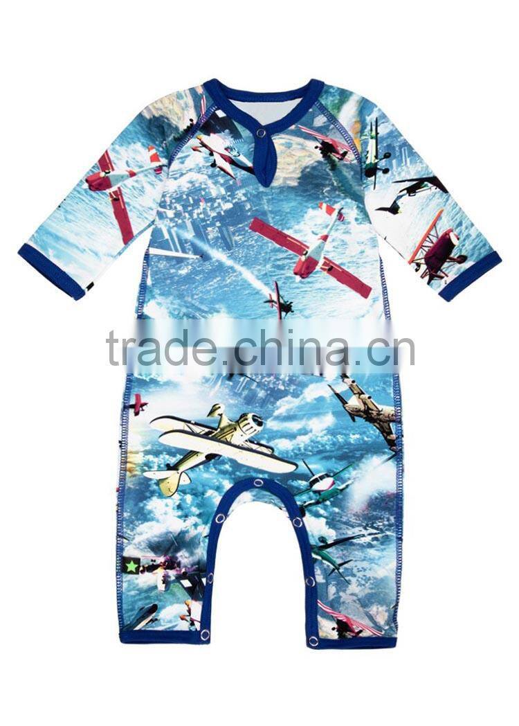wholesale kids romper of allover printing custom for boys
