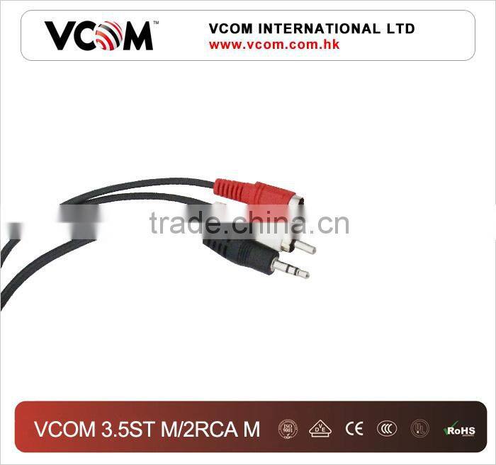 2015 Top Selling 3.5mm Jack AV Cable to 2 RCA Cable