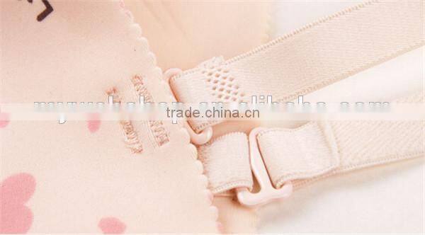 Women One-piece Suits finish Solid push up bra V style cute Sheer bra