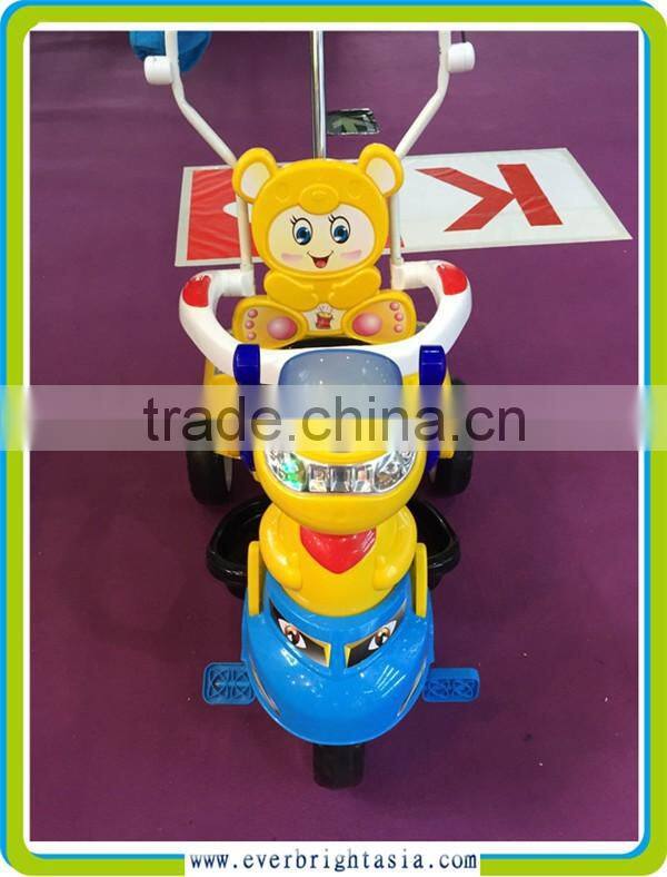 2016 newest mother baby stroller bike, metal tricycles for childrens, with music,light and push bar