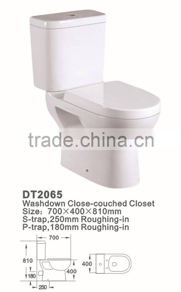 China sanitary ware the top 10 brands washdown two piece toilet