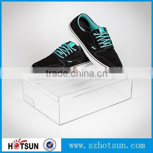 Hupbox clear acrylic shoebox, shoe box packaging, custom shoe box wholesale