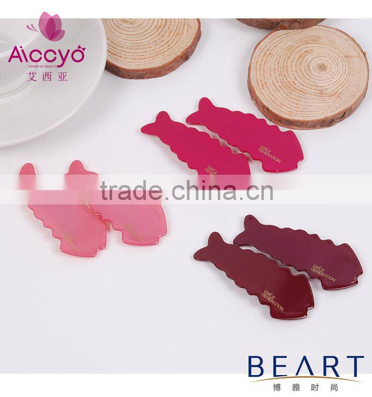 Promotional gift children hair accessories fish clip kids plastic ornament hair clip