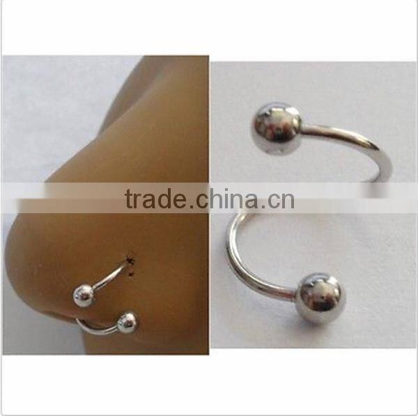 Twisted Surgical Stainless Steel Nose Hoop Ring