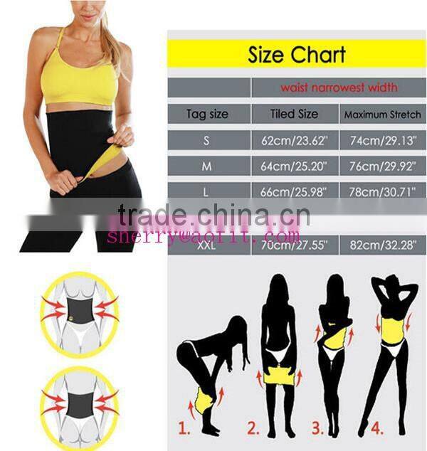 Hot Selling Neoprene Slimming Waist Belts Body Shaper Training Corset Promote Sweat
