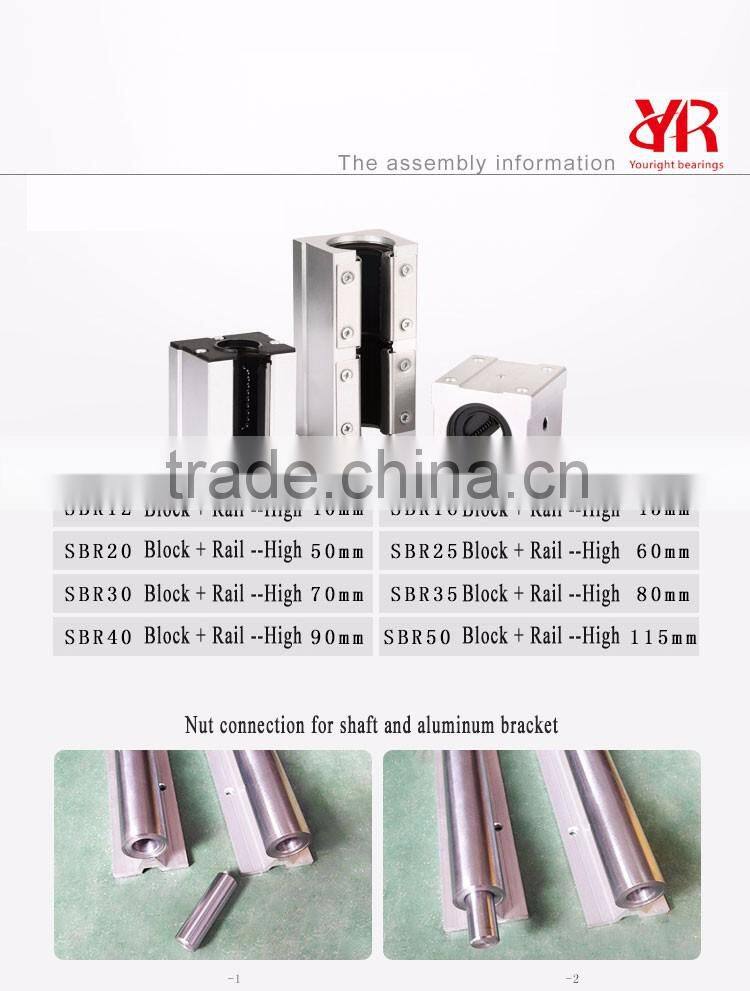 CNC Iron Balcony Linear Guide Rail Shaft Designs SBR20