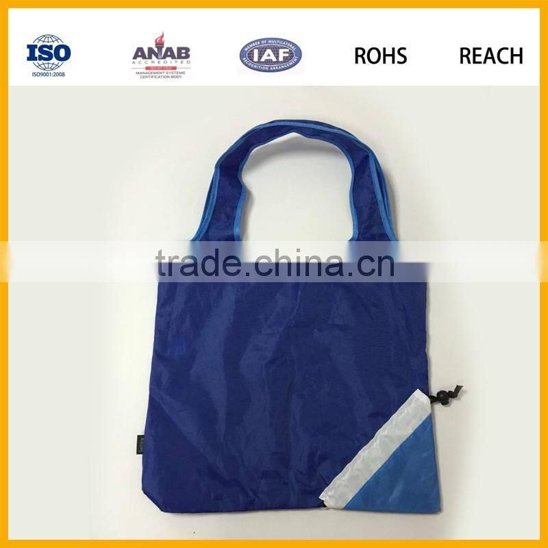 Cheap Custom Printed Folding 210D Polyester Tote Shopping Bag Reusable Foldable Shopping Bag Wholesale