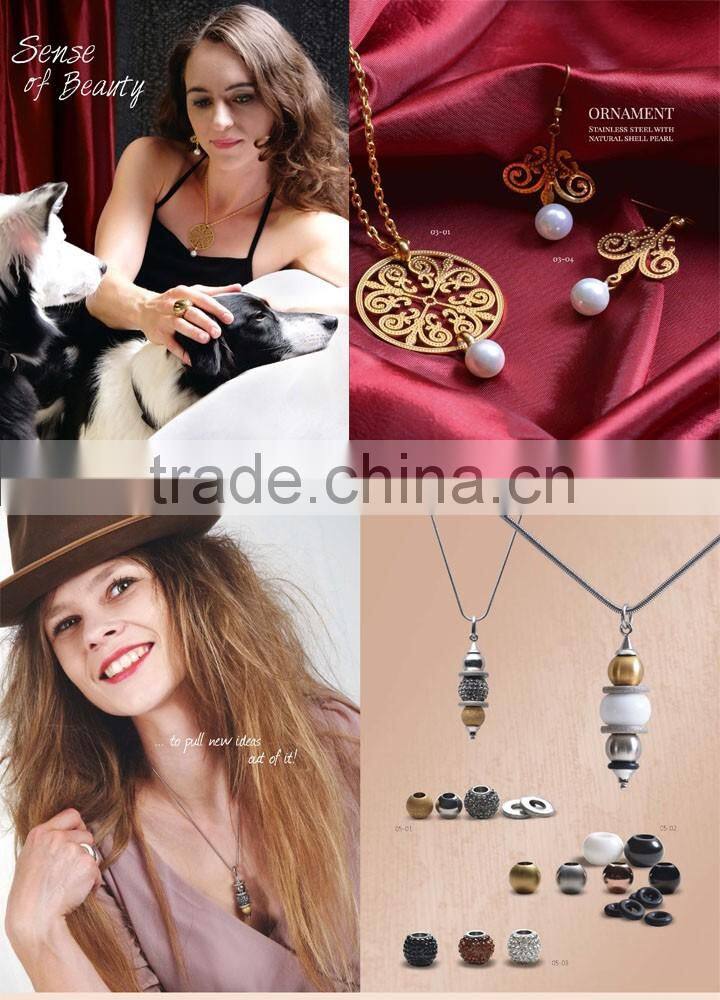 Chameleon Wholesale Jewelry Ceramic Steel Combination Stacked Ring Set