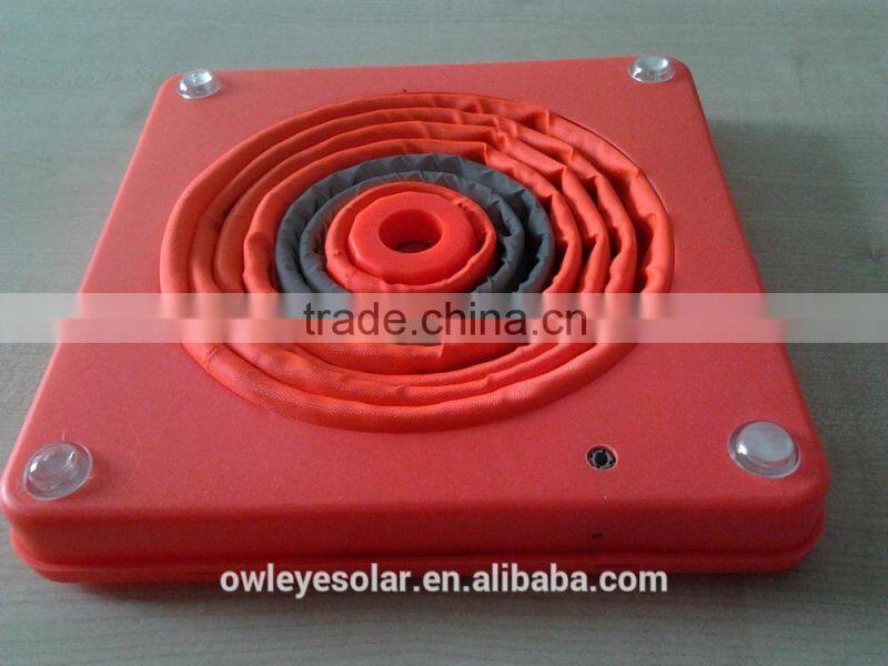 Water-proof Solar collapsible traffic cone/ high visibility 4 LED road cone