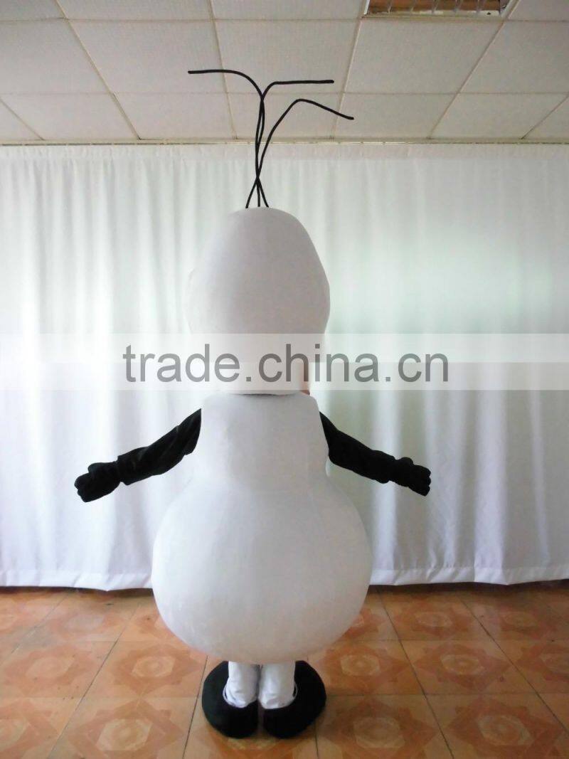 Hola adult bumble snowman costume/mascot costume/costume