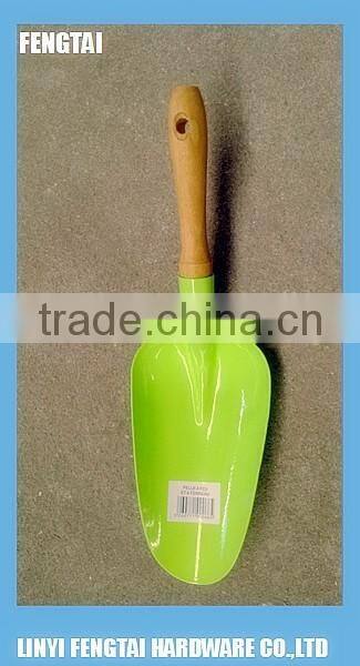 Small Wooden Handle Metal Garden Soil Trowel Scoop Shovel