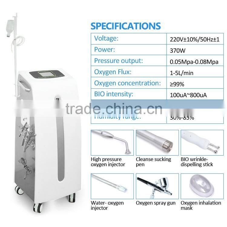 99% oxygen water purifier oxygen jet peel machine for skin care